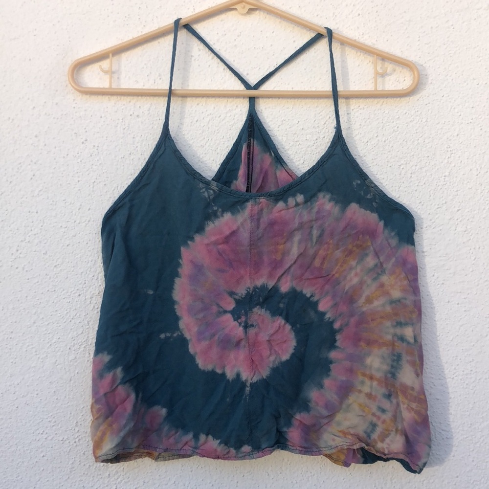 Tie dye boxy crop top